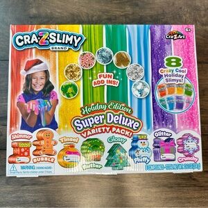 Cra-Z-Slimy Holiday Edition Super Deluxe Variety Pack - New OpenBox - Kid Crafts